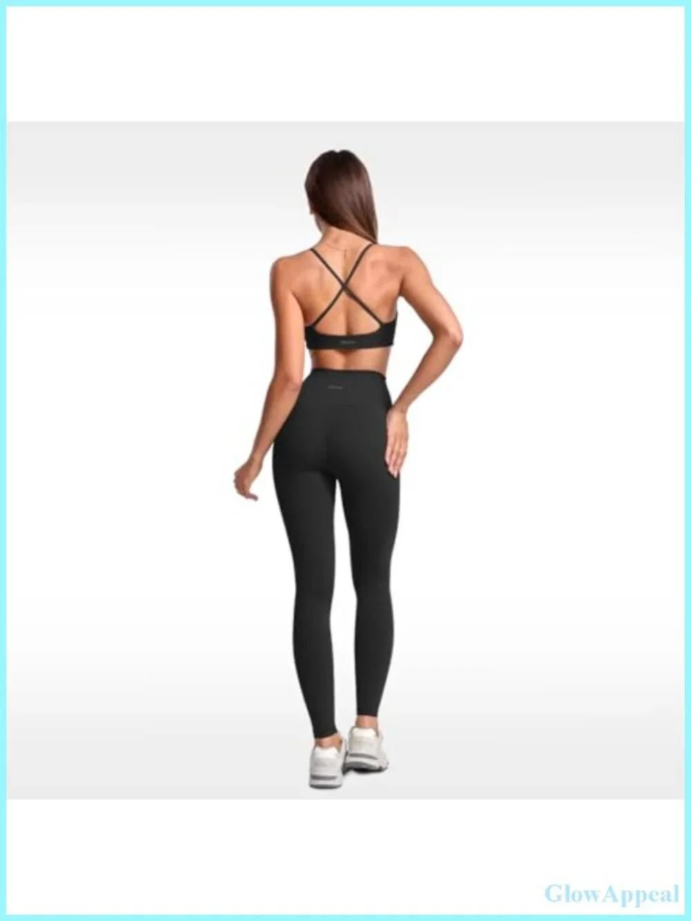 Low Scoop Neck Sports Bra Criss Cross Strap Padded Yoga Crop Top